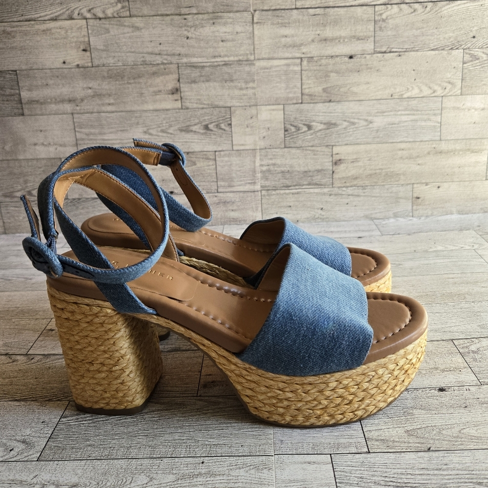 Marc Fisher Palyca Denim Platform Espadrille Sandal - Picture 5 of 6